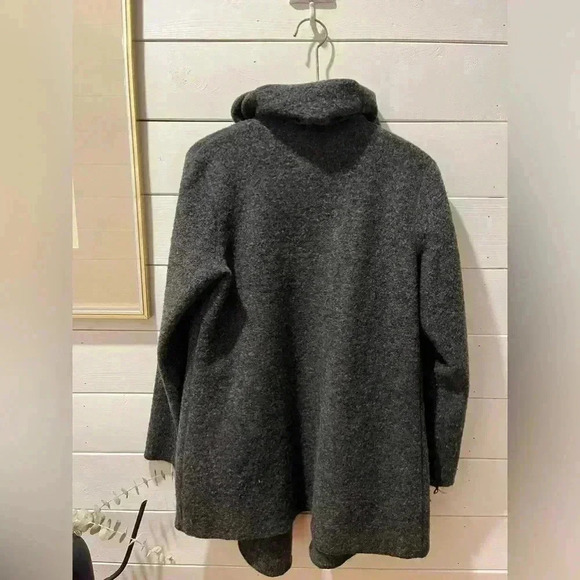 PARAPHRASE Gray 50/100 wool open front  cardigan size 10 - Picture 6 of 6